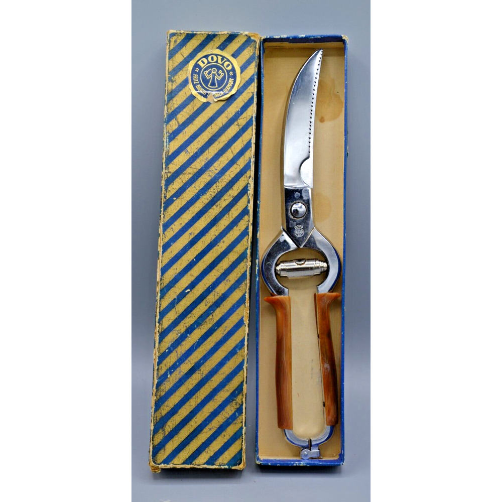 Dovo kitchen poultry shears Solingen Germany Bakelite Celluloid handles